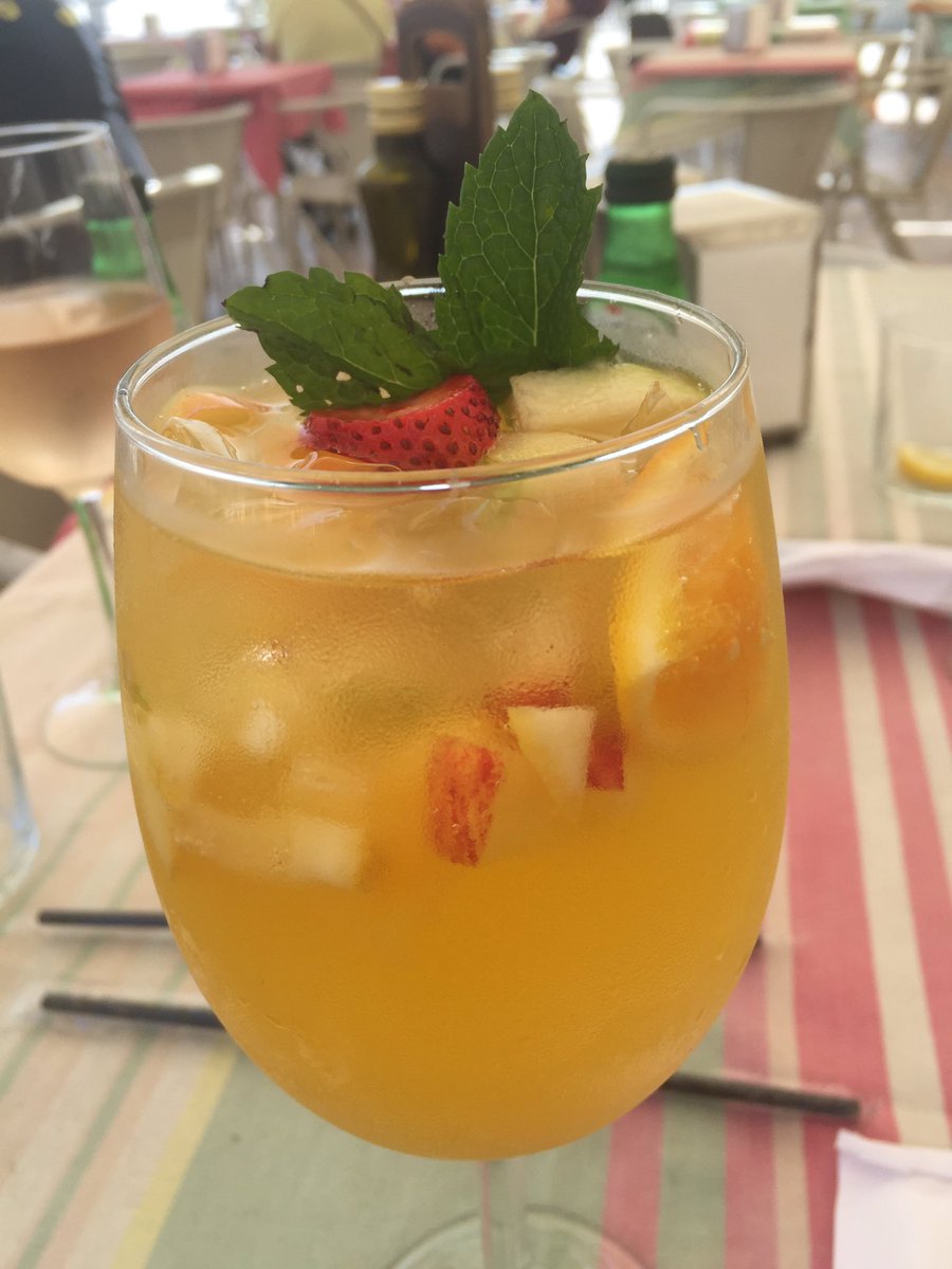 MagsWinetotry's tweet photo. Time for a break in #Lisbos white sangria and tropical salad with @canicedublin https://t.co/eOVV5EWKEu