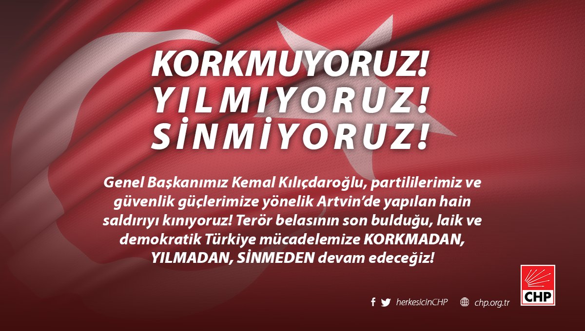Korkmuyoruz! Yılmıyoruz! Sinmiyoruz!