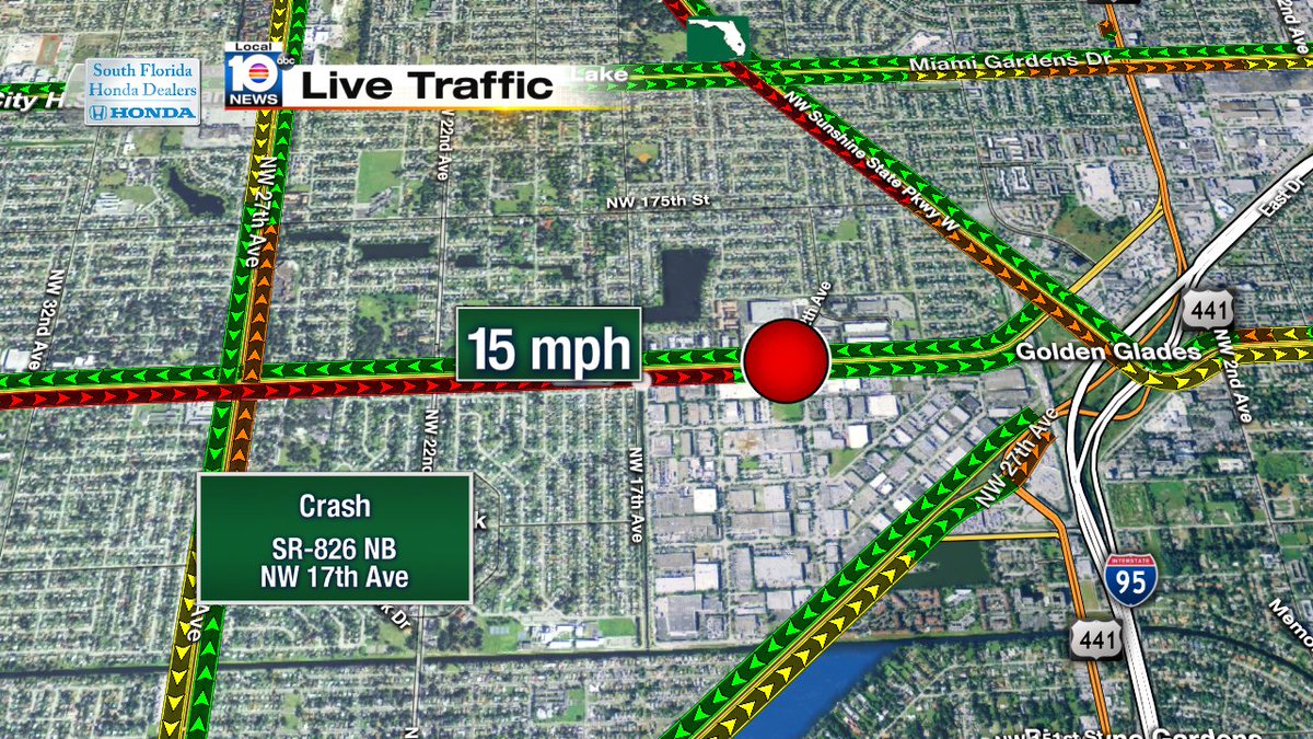 Crash on SR-826 NB at NW 17th Ave #traffic #miami https://t.co/dad6Vmop4H