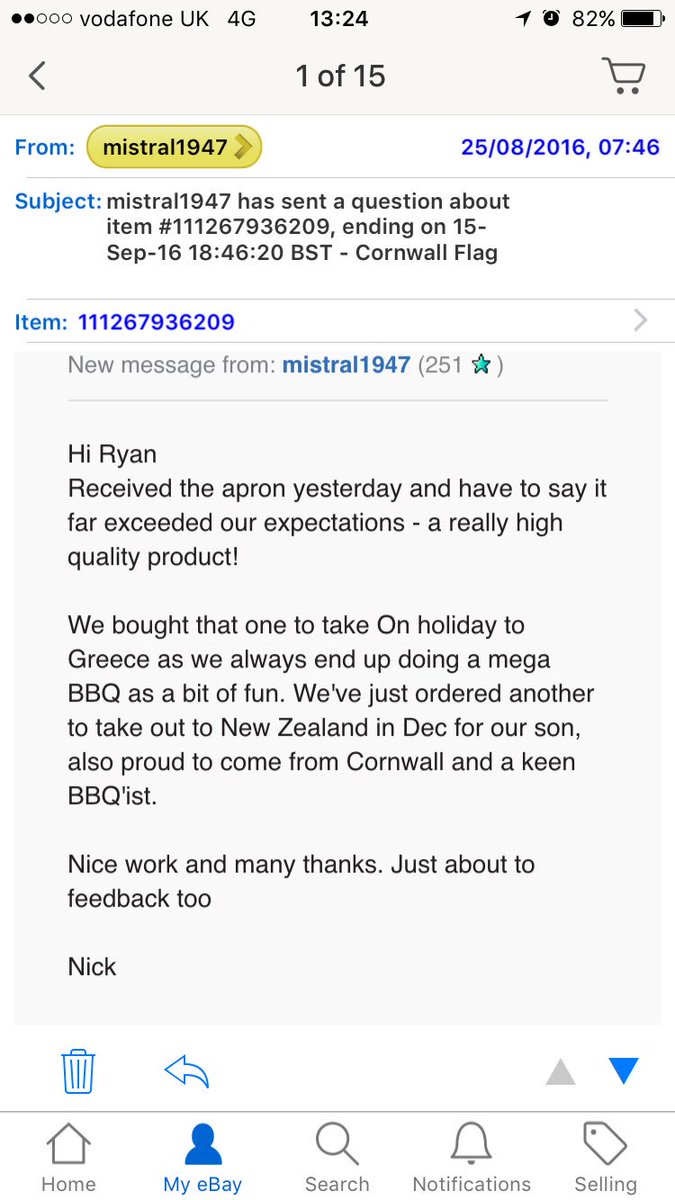 LoveMyCounty's tweet photo. Always nice to get good feedback! Please do take a look at our Ebay Shop. #Cornwall #Devon
https://t.co/Wnc6ulXhSq https://t.co/aw91jdDr2R