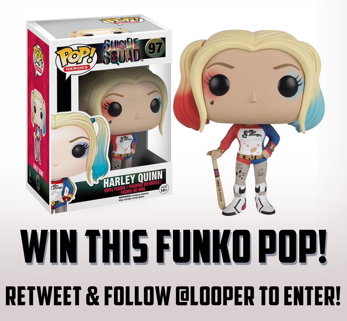 0 ретвитов. for a chance to win this Harley Quinn Funko Pop! 