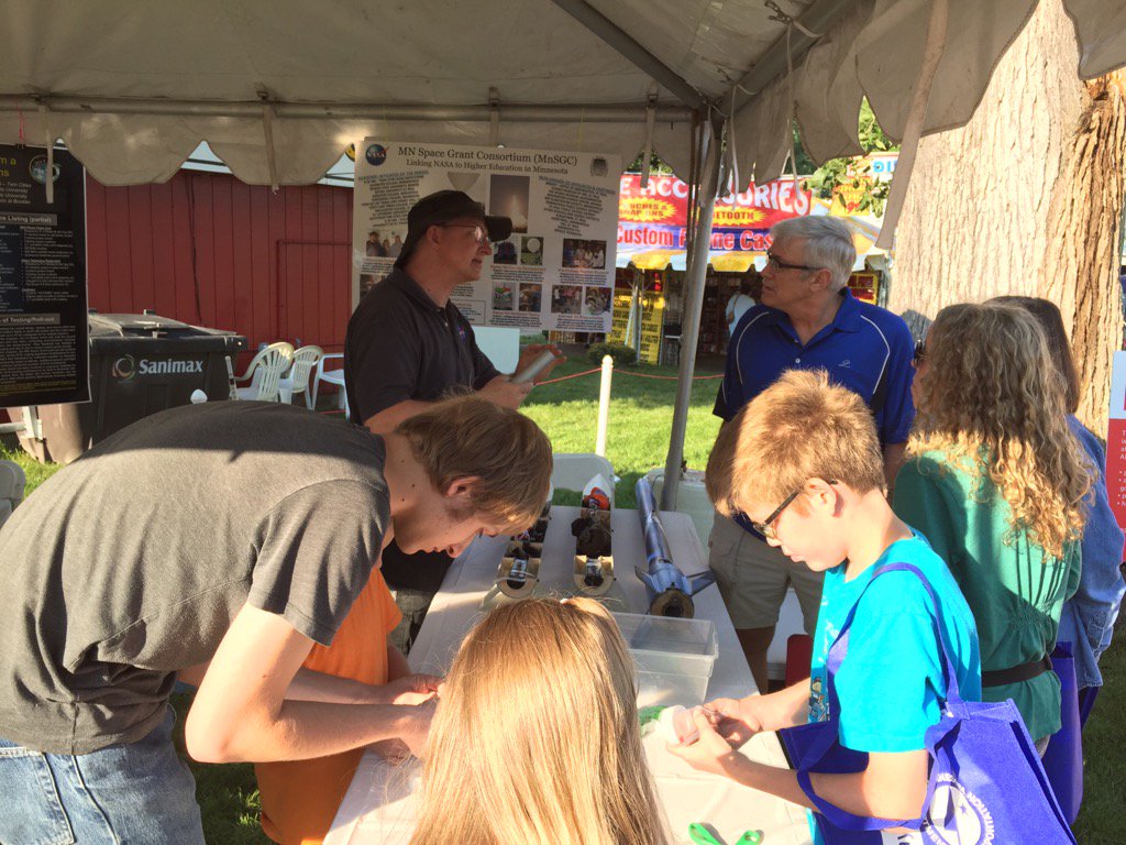 jcmichener's tweet photo. MN Space Grant Consortium is back #MNSTEMDay2016 at #MNStateFair in Carousel Pk! https://t.co/REIyflGiKV