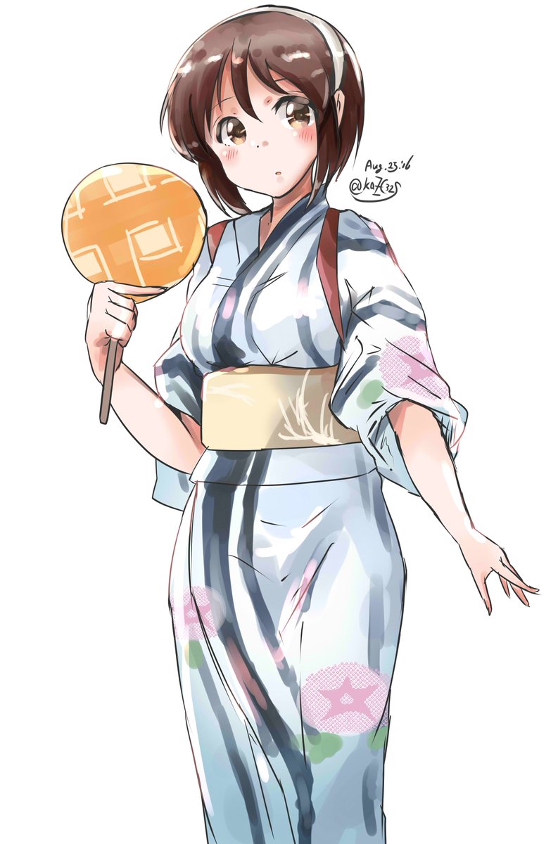 ট ইট র かず 浴衣たすき掛け名取 艦これ版深夜の真剣お絵描き60分一本勝負 艦これ版真剣お絵描き60分一本勝負 1605