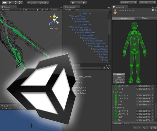 sheyahshe's tweet photo. been working in #Unity3D this week, using its #Mechanim to rig &amp; animate a human character for #MoCap movements https://t.co/eko2wlYmJA