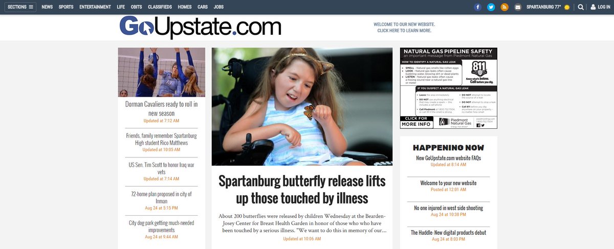 Welcome to the new <a href="/GoUpstate/">Herald-Journal</a> -- let us know what you think of our long-overdue facelift! bit.ly/43CUix