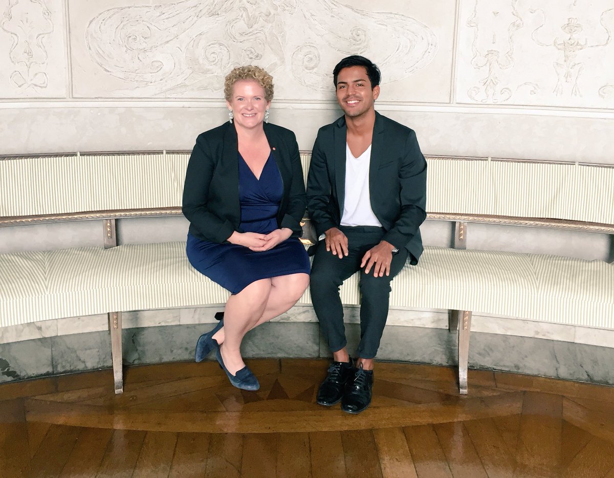 Bra samtal om bostadsbyggande och utbildning när <a href="/KWanngrd/">Karin Wanngård</a> träffade SSU:s ordförande <a href="/philipbotstrom/">Philip Botström</a> 🌹