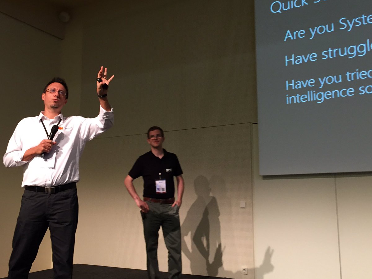 samerskine's tweet photo. @pzerger and @LeeAlanBerg putting Power into BI #SCU_Europe #scu2016 @buchatech https://t.co/rpPlzJ2fN9