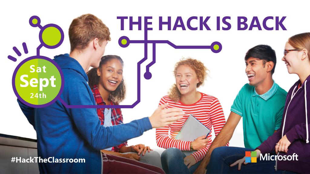 MicrosoftEDU's tweet image. #HackTheClassroom is back! Register now to get a spot in the free online event on Sept 24! msft.it/6014B2WEg