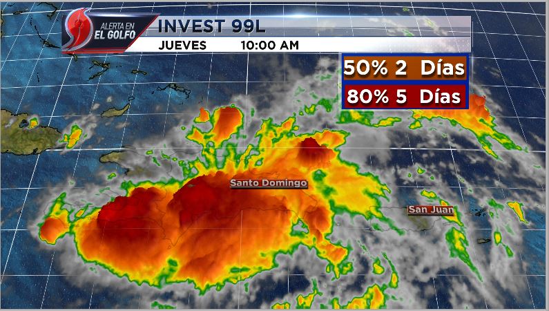 CarlosMrTiempo's tweet photo. Invest 99L continúa desorganizado sin embargo el potencial de desarrollo permanece elevado.@TelemundoHou #Atentos https://t.co/yi7AYuHKIf