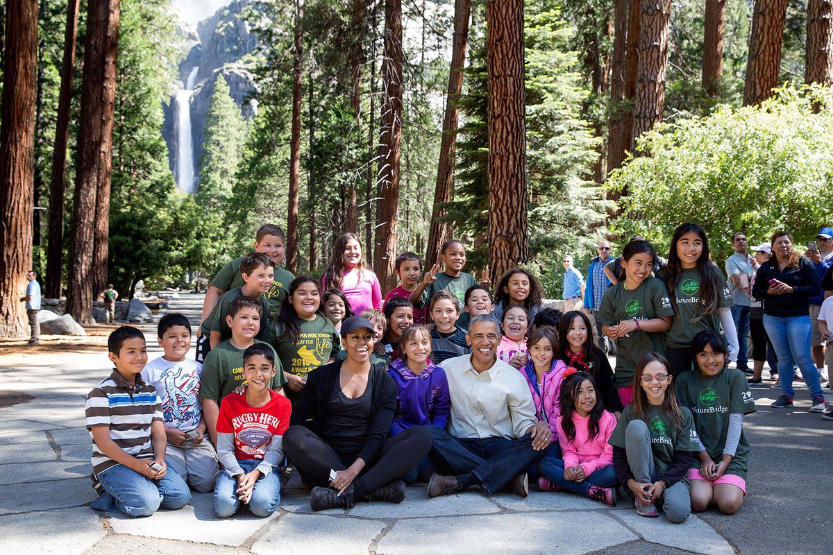 FLOTUS44's tweet photo. 100 years of helping families create memories across our beautiful country. Thank you, @NatlParkService! #NPS100 https://t.co/TWqpqvaZn1