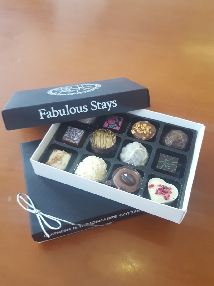 Thanks @Kris_Clapp for our tasty chocolates from @FabulousStays and @CottagesInDevon #BeautifulPlacesToStay