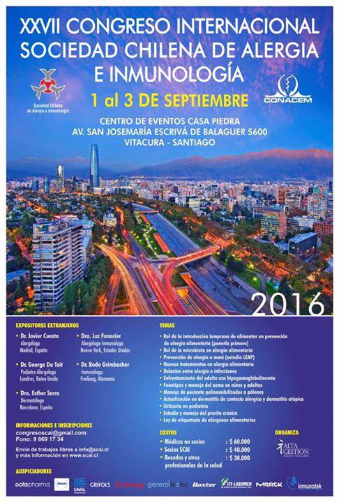 SCAI_alergia's tweet image. Queda poco XXVII Congreso Internacional de Alergia e Inmunologia, 1-3 sept. CasaPiedra, nos vemos!! #scai2016