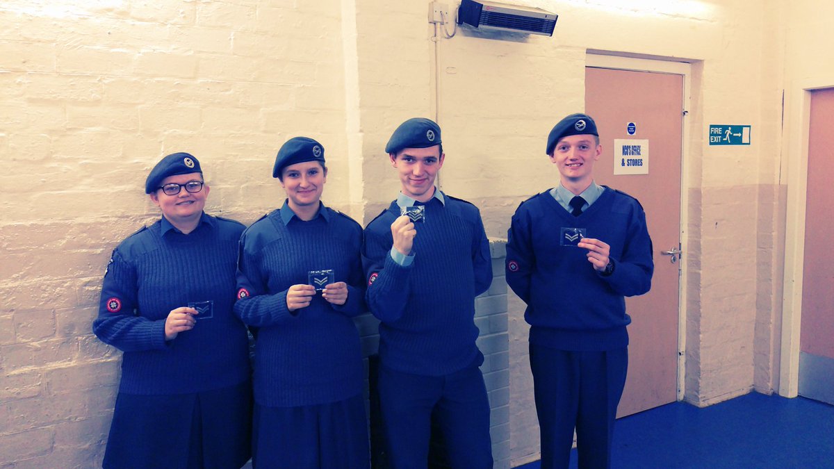 Congrats to our 3 new CPLs and FLT SGT. Well done guys you all deserve it 😊.#whatwedo @arc_sni <a href="/ComdtAC/">Commandant RAF Air Cadets</a>