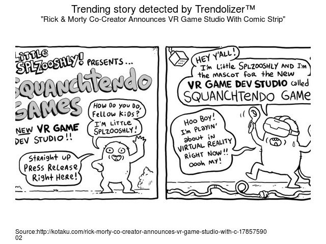 KEN_Yoshida_'s tweet image. Rick &amp;amp; Morty Co-Creator Announces VR Game Studio With Comic Strip virtualreality.trendolizer.com/2016/08/rick-m…… )