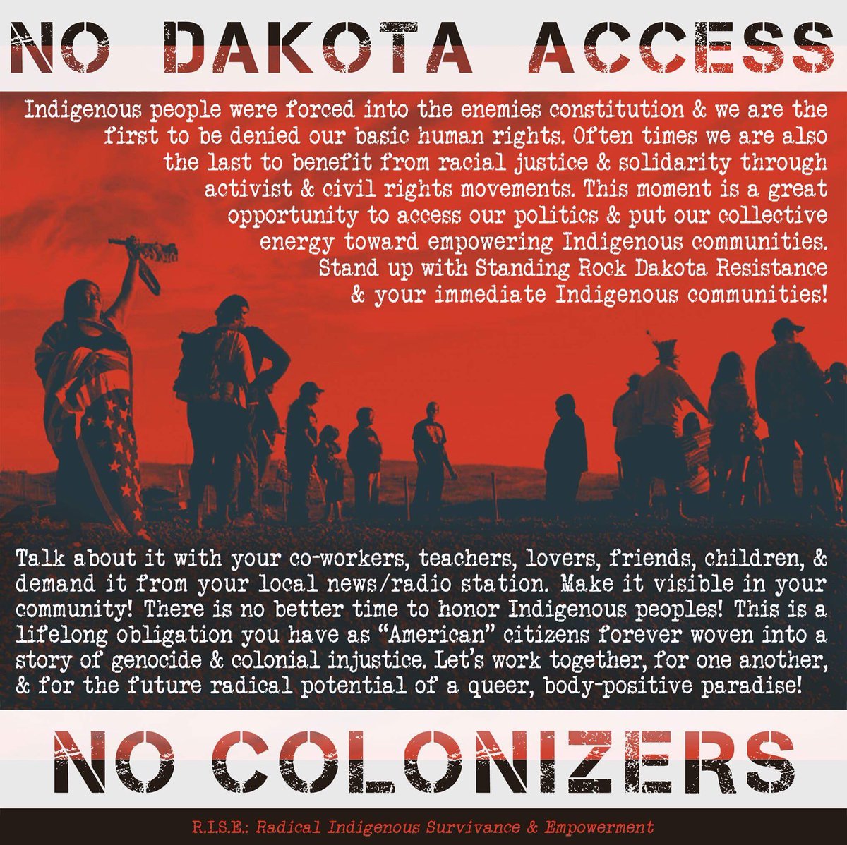 xbeckibeatdownx's tweet photo. #nodapl #waterislife #nocolonizers #tóeíIná https://t.co/JcQYW4KdhR