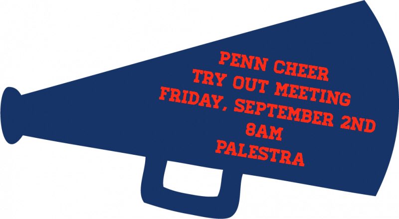 Penn_Cheer's tweet photo. Men & Women!! Our Try Out meeting is Friday September 2nd, don't miss out on the action! #penncheer #betterThanEver https://t.co/iczYuiaODq