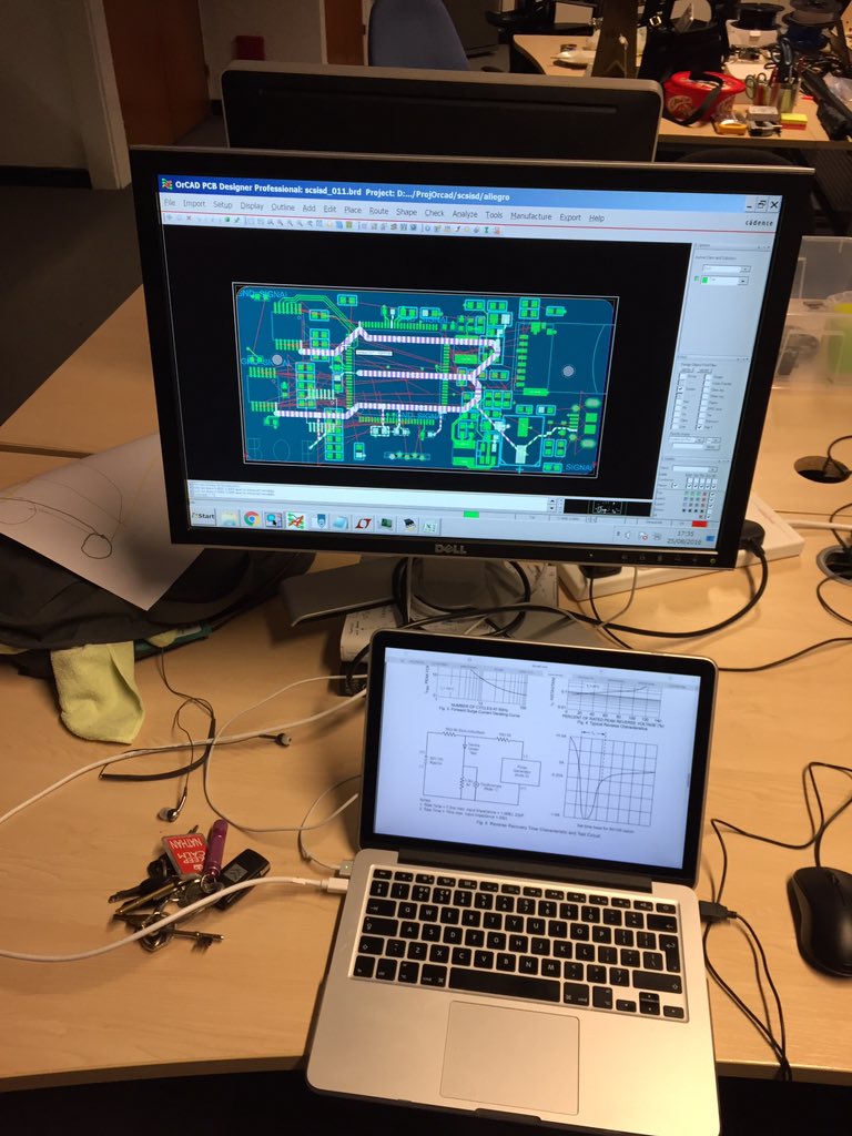 NathanBentall's tweet photo. Pcb layout at @OxfordHackspace https://t.co/rvuvFlWP55