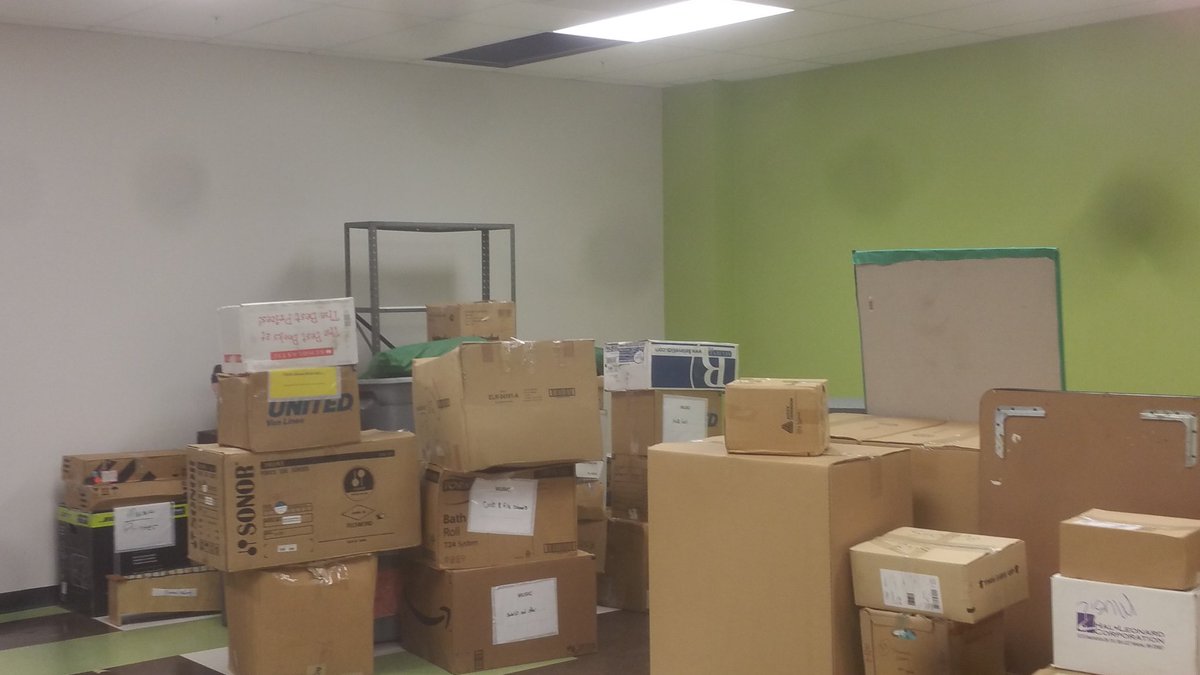 BACFABand's tweet photo. Getting things unpacked! Let's go bulldogs! https://t.co/vNPn3j0tll