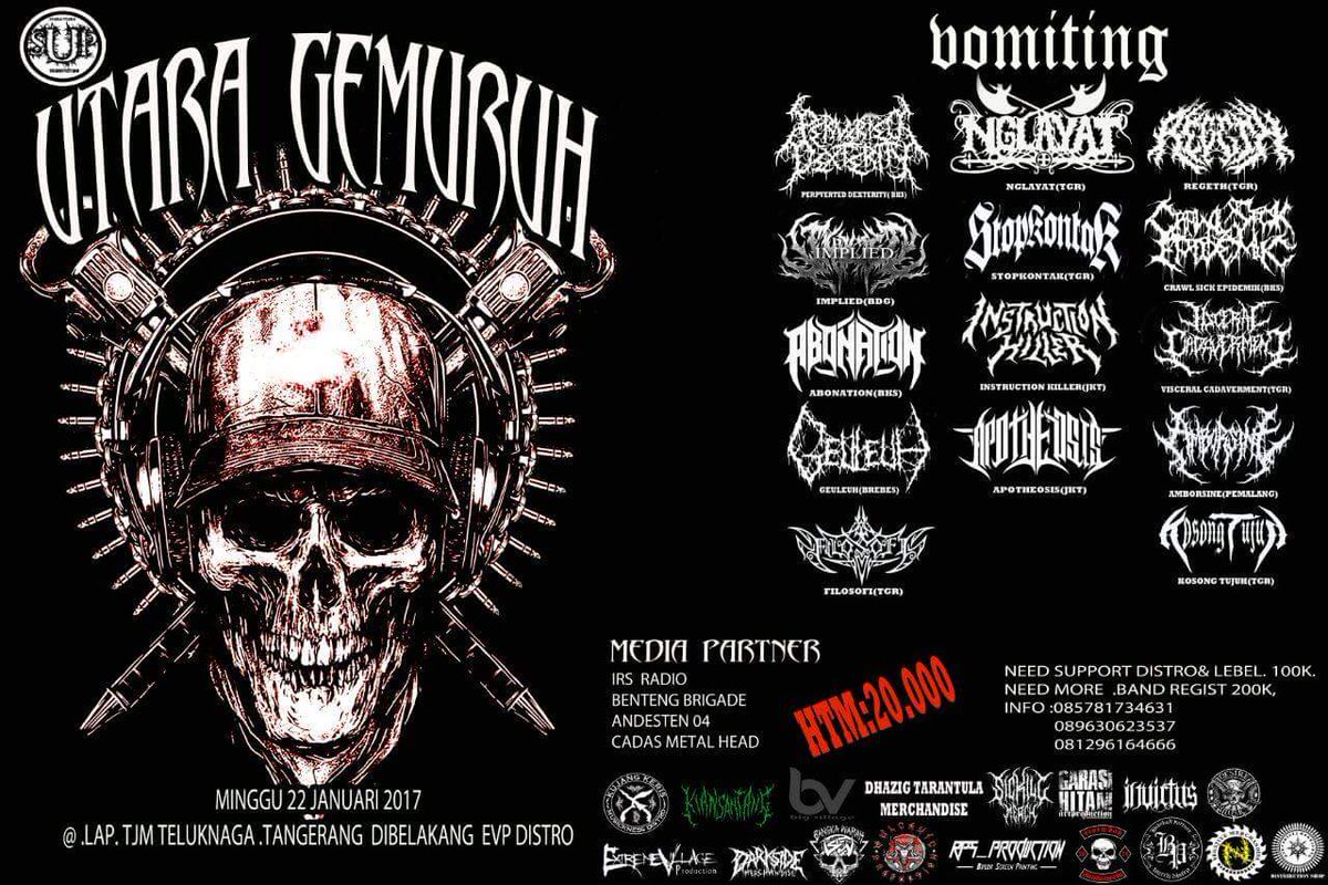 Extreme Village present UTARA GEMURUH , 22 januari2017 lap Teluk Naga.
Mari Dukung scene lokal