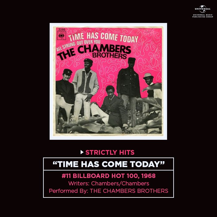 UMPG's tweet image. #StrictlyHits - #TimeHasComeToday by #TheChambersBrothers reached #11 on the #Hot100 in '68 spoti.fi/1hvgf4P