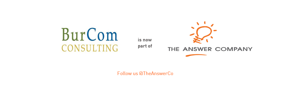 BurComConsults's tweet photo. BurCom has joined The Answer Company so we no longer post on this account. Follow us on @TheAnswerCo! #acquisition https://t.co/8kwQqPbNvm