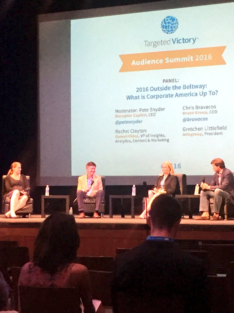 annecmerrick's tweet photo. Excited to hear what's happening in corporate America from @bravacos @petesnyder at #AS16 https://t.co/iAuGGhmADr