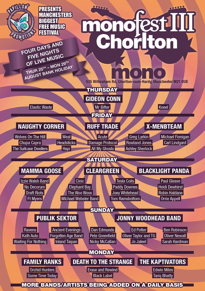 Papillon170's tweet photo. Day 1 #Monofest tonight. @GideonConn #Elastic Waste @monochorlton #Chorlton #Manchester #MrBifter #Kneel #NLogic https://t.co/zXjjwuq7lP