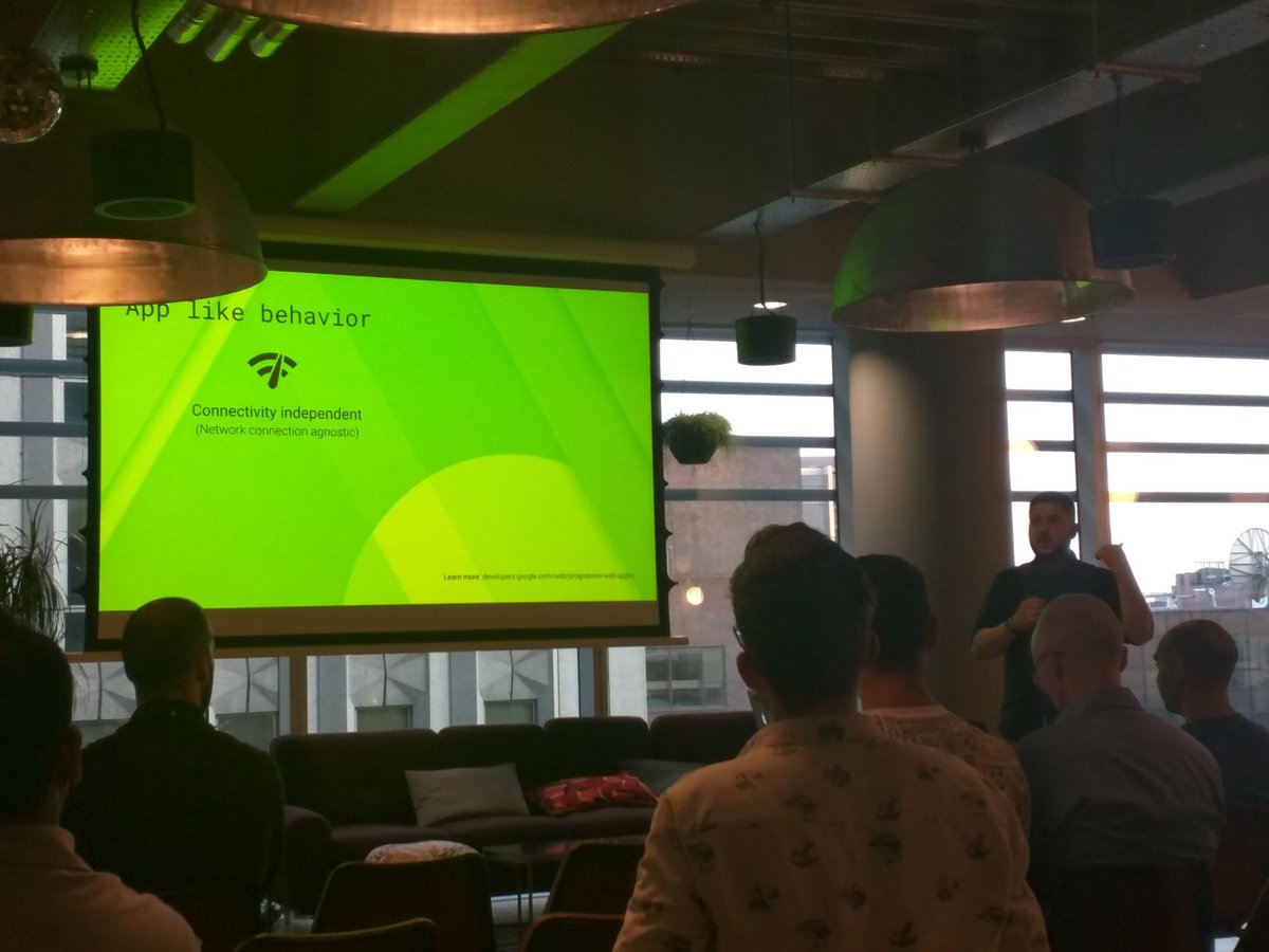 cooky77's tweet photo. @Mustafa_x is giving a talk about designing a progressive web app @WeWork #materialupldn https://t.co/VnjvhbBSmI