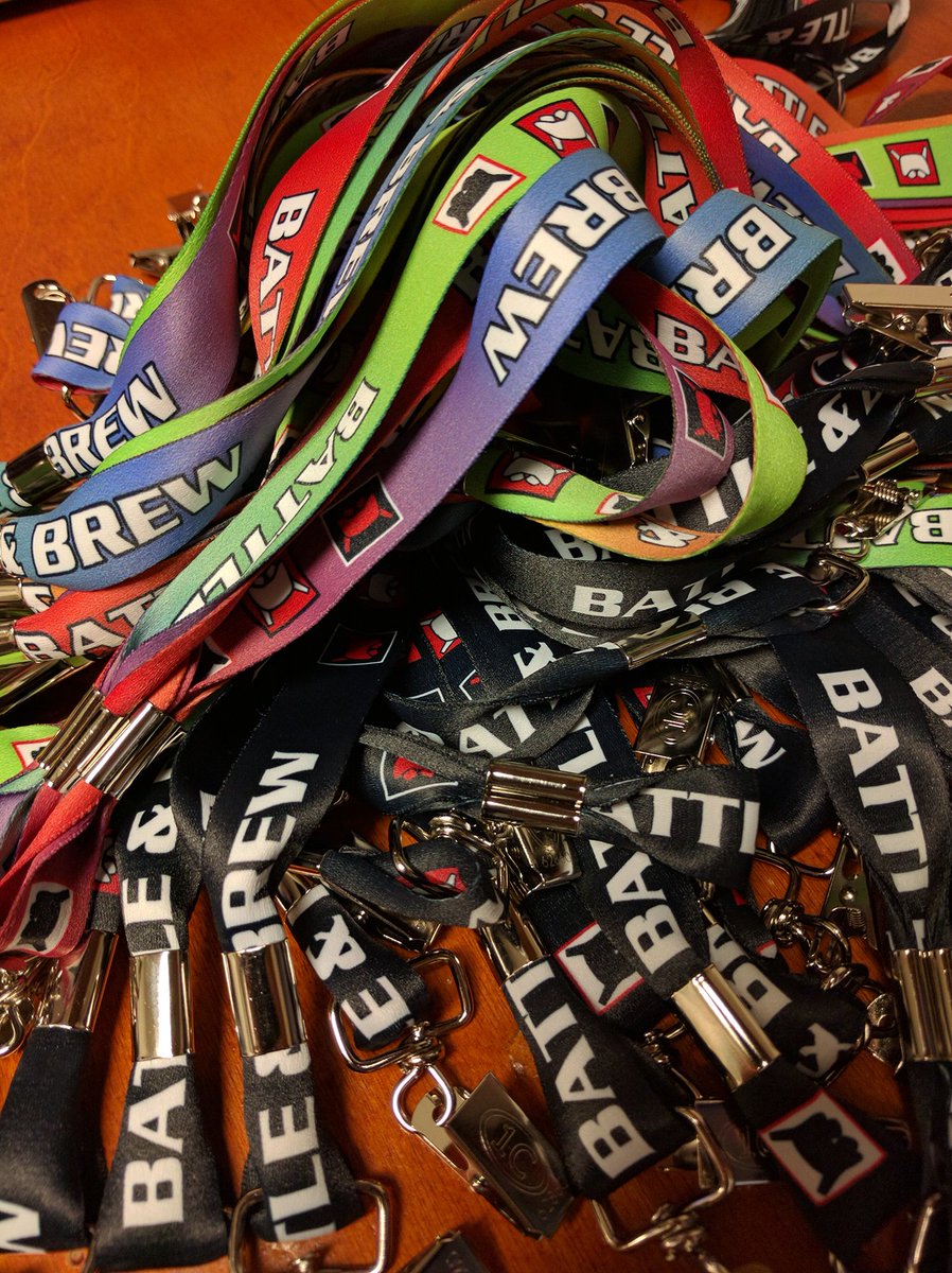 BattleandBrew's tweet photo. Be sure to stop by before @DragonCon and get your Battle &amp; Brew lanyard! Rainbow ones are a limited edition! https://t.co/SCsgd4nJSN