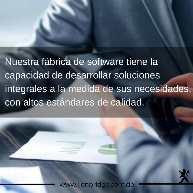 LionBridgeRD's tweet photo. Nuestra fábrica de software tiene la capacidad de desarrollar soluciones integrales a la medida de sus necesidades. https://t.co/s3EtgCpkWs