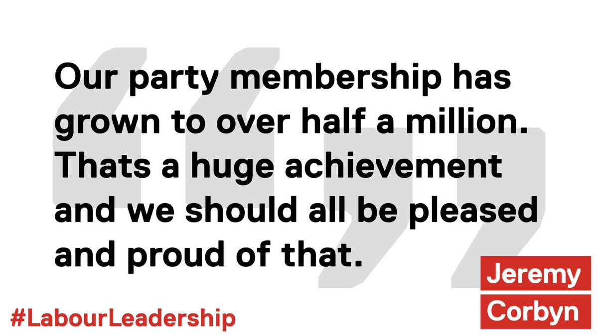 jeremyforlabour's tweet photo. “There is a unity of purpose amongst the vast majority of members in our party” @jeremycorbyn #LabourLeadership https://t.co/zUAPYJiCnb