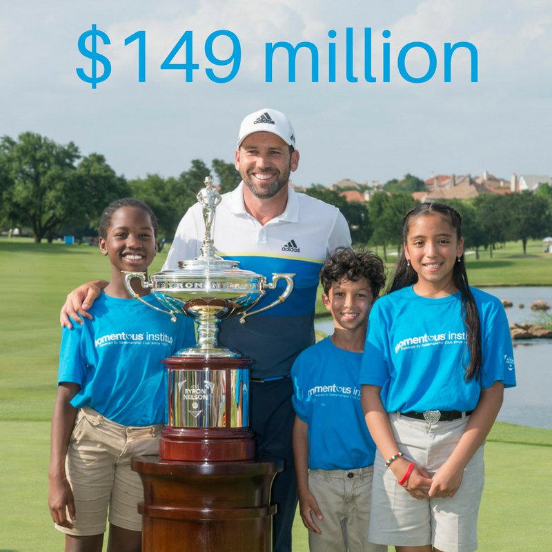 THE CJ CUP Byron Nelson (@cjbyronnelson) on Twitter photo 2016 #ATTByronNelson, hosted by <a href="/SCDallasTX/">Salesmanship Club</a>, raised $5.8 million for <a href="/momentous/">@momentous</a>! Totaling $149 million since 1968! 2016 #ATTByronNelson, hosted by <a href="/SCDallasTX/">Salesmanship Club</a>, raised $5.8 million for <a href="/momentous/">@momentous</a>! Totaling $149 million since 1968!