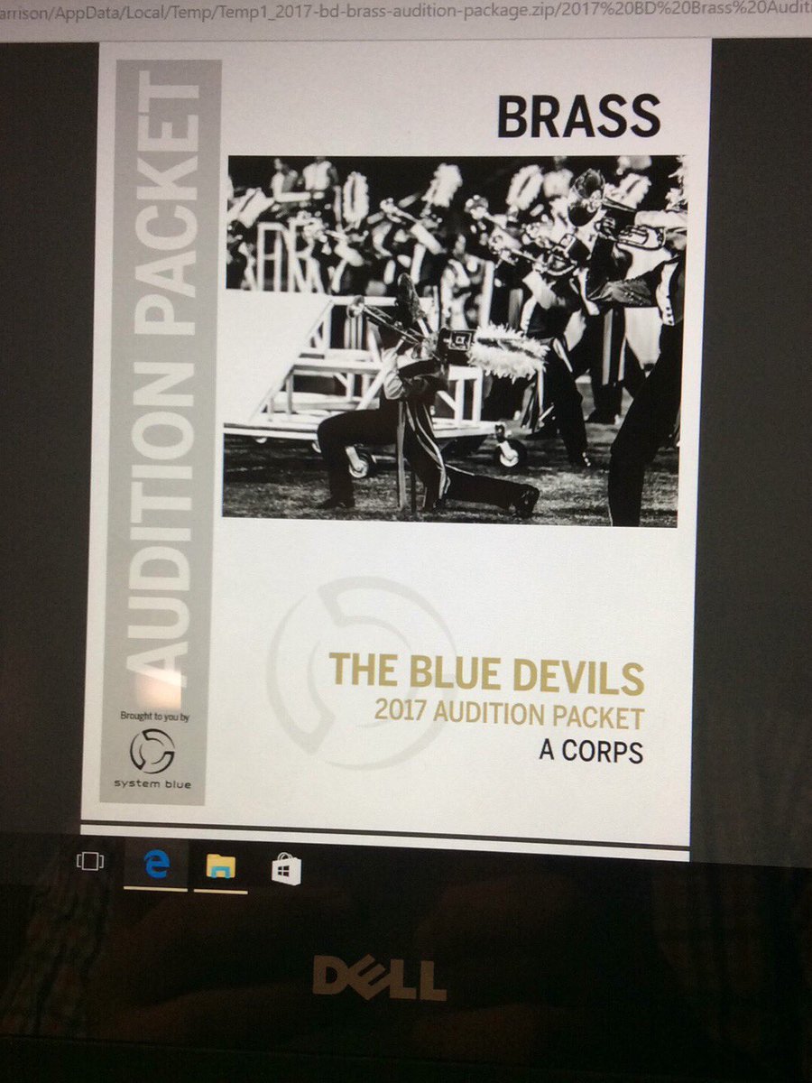 Oh, and I'm auditioning for BD.