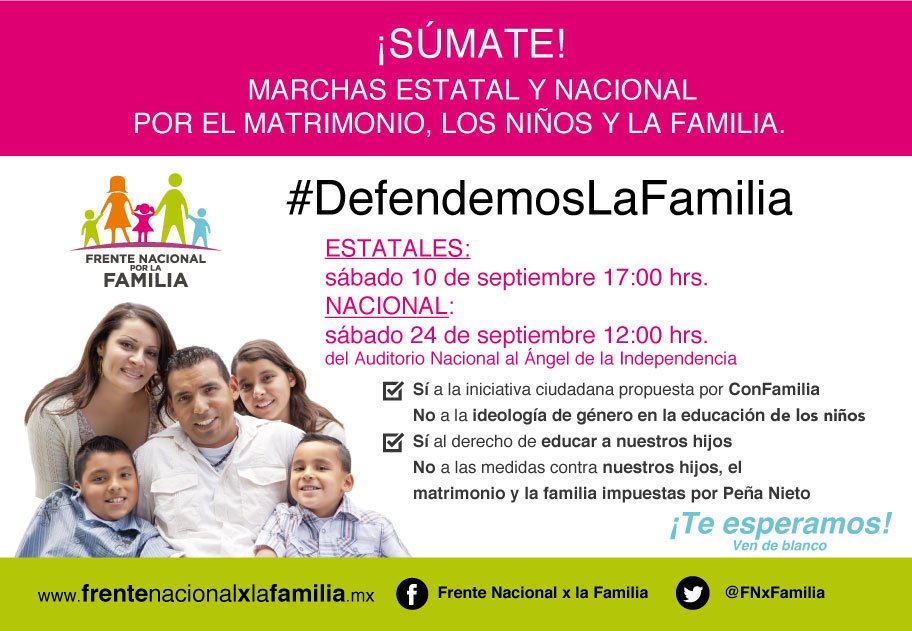 aciprensa's tweet photo. El 10 de septiembre los mexicanos saldremos a las calles a defender a la familia https://t.co/1AUMaMQbw1 https://t.co/FM7am4Z2Wv