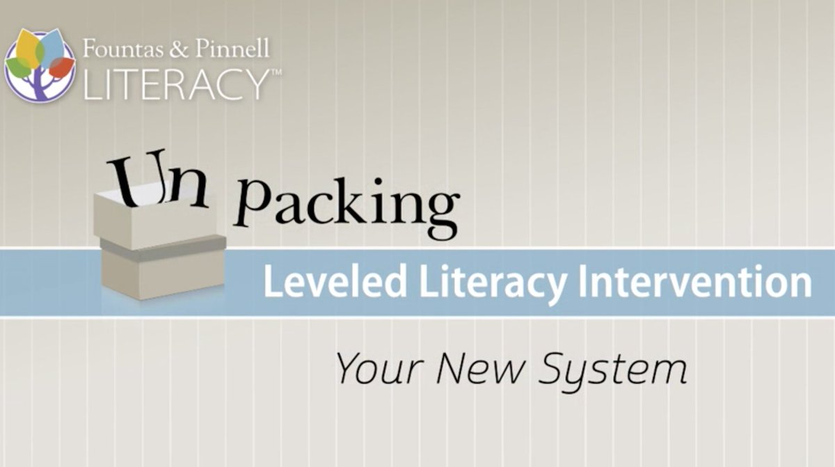 VIDEO: Unpacking your Leveled Literacy Intervention System Video (free) Series: thankyou.heinemann.com/lli-unpacking-… #FPLiteracy