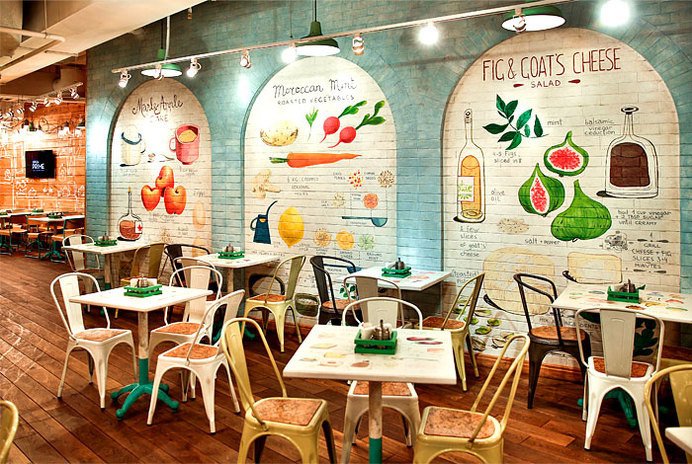 Designspiration's tweet photo. Restaurant with Graffiti and hand painted recipes #designspiration #interiors #design #art https://t.co/Z96hL29wHJ https://t.co/T0En2vZt1m