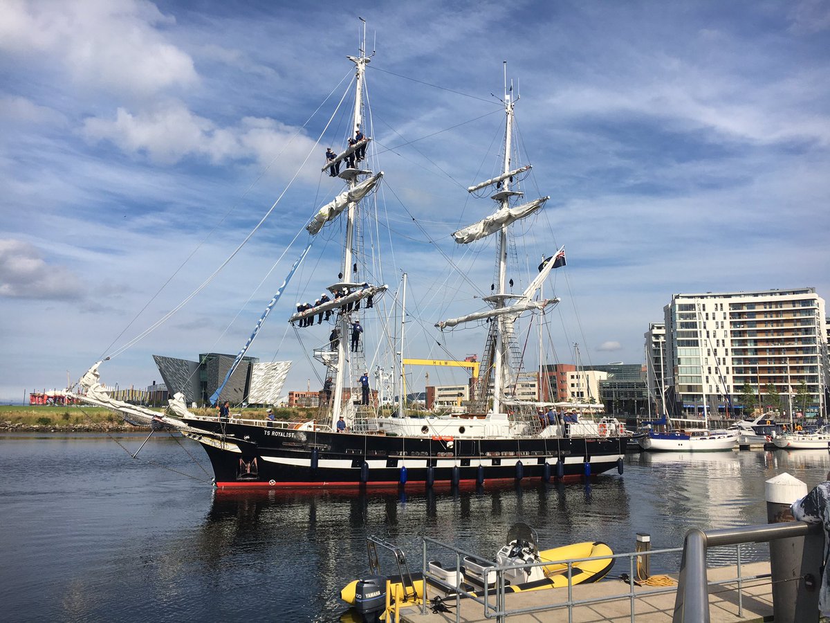TS Royalist visits <a href="/BelfastHarbour/">BelfastHarbour</a> for the first time since being commissioned in 2015 <a href="/SeaCadetsUK/">Sea Cadets</a>