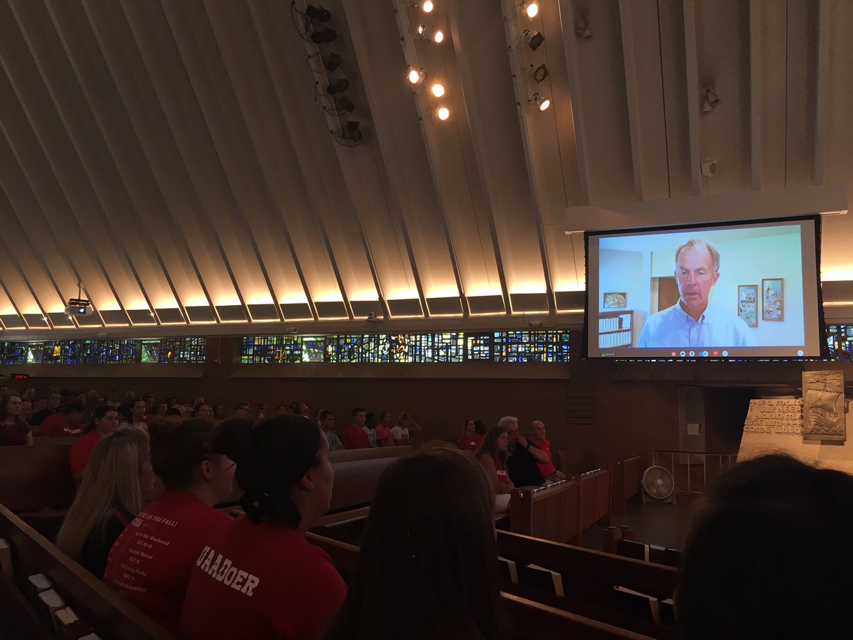 cuaa's tweet photo. President @patferry to parents- "We will do all we can to prepare your children for lives of service to Christ." https://t.co/yWS7Cn9N81