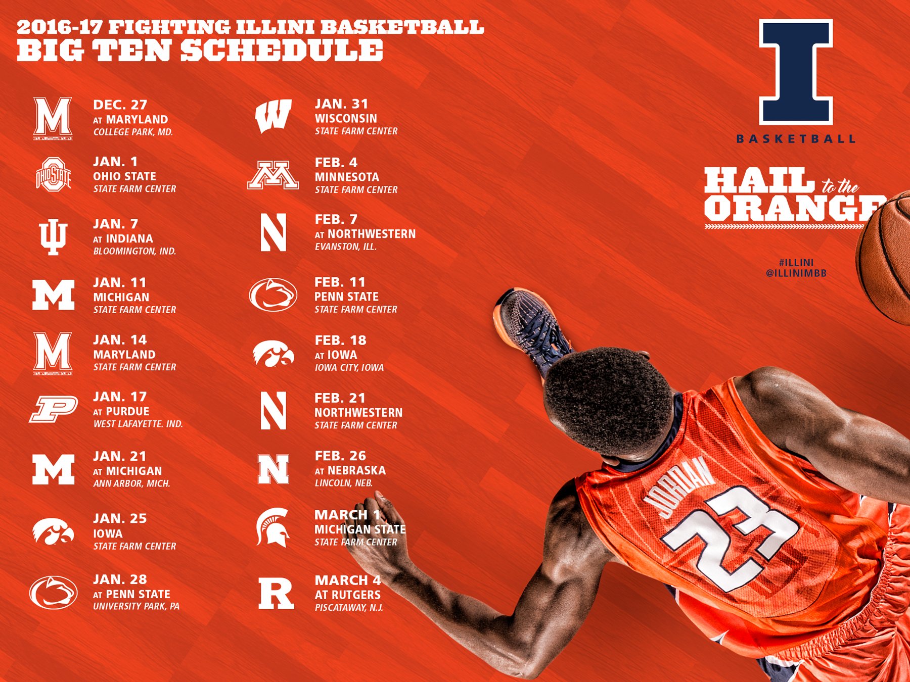 Illinois Basketball on Twitter "B1G schedule is here Mark you