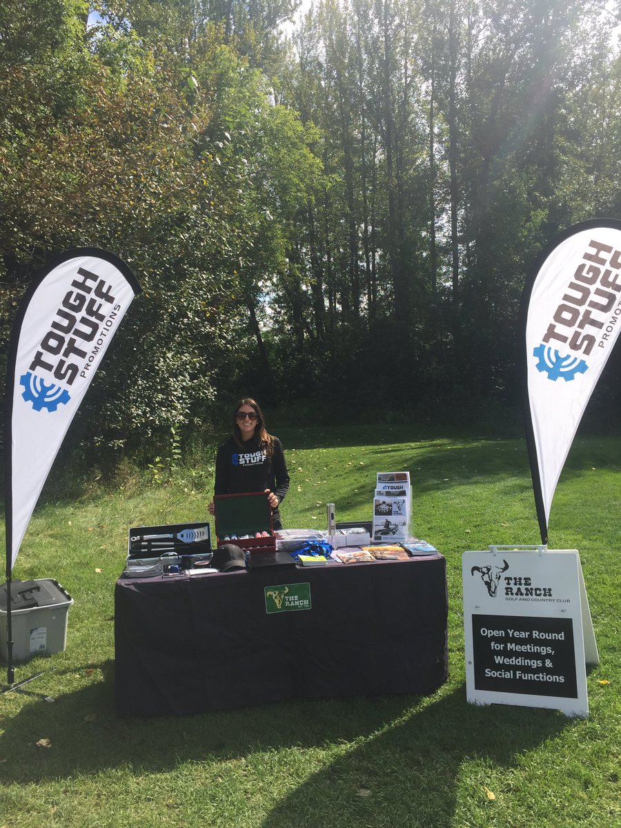 <a href="/Toughstuffpromo/">Tough Stuff Promo</a> set up on hole 18 for the BNI golf tourney <a href="/ranchgolfcourse/">The Ranch Golf & Country Club</a> Hard working swag 4 hard working folks!