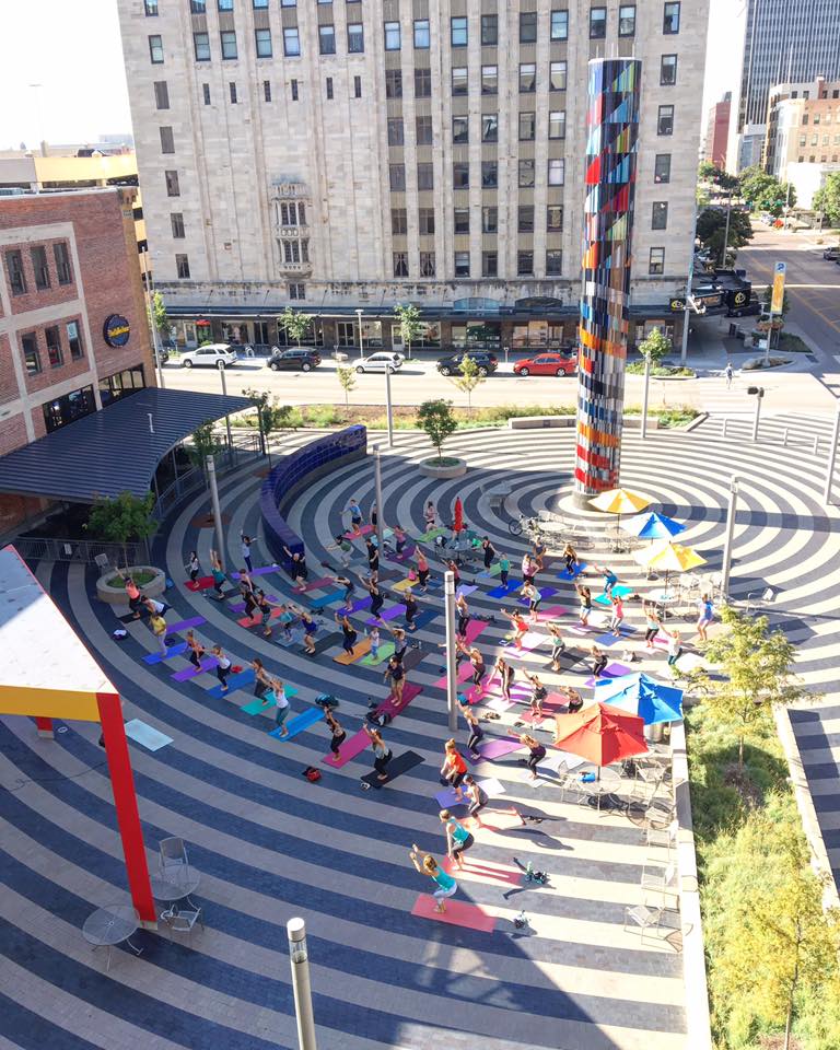 DowntownLincoln's tweet photo. Free Yoga at Tower Square on Saturday. Details here: https://t.co/WdydnwdK5N https://t.co/TwAKa6tJs6