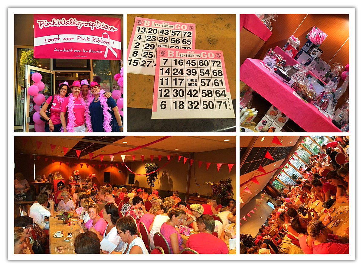 Gezellig in @Diever0521 #rozebingo voor <a href="/pinkribbon_NL/">Pink Ribbon NL</a>