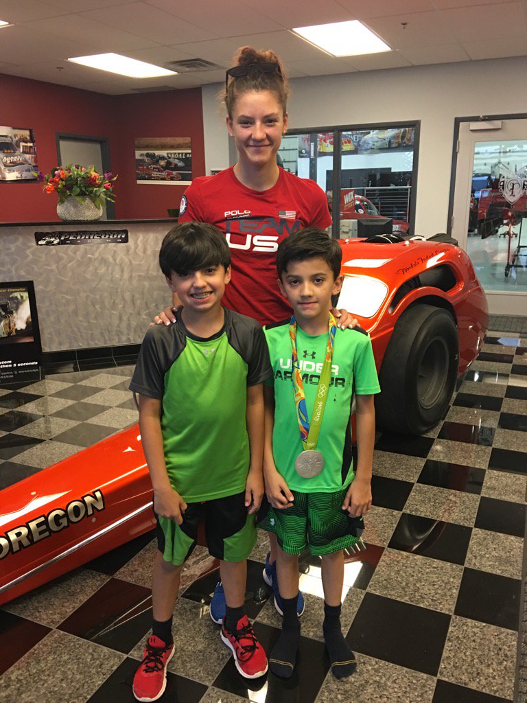 AndreaPedregon's tweet photo. Thanks for the visit with the boys @chloedygert30 
We ❤️ U
#silvermadalist #usa #WINNER #necoscrush https://t.co/UK283XrYRX