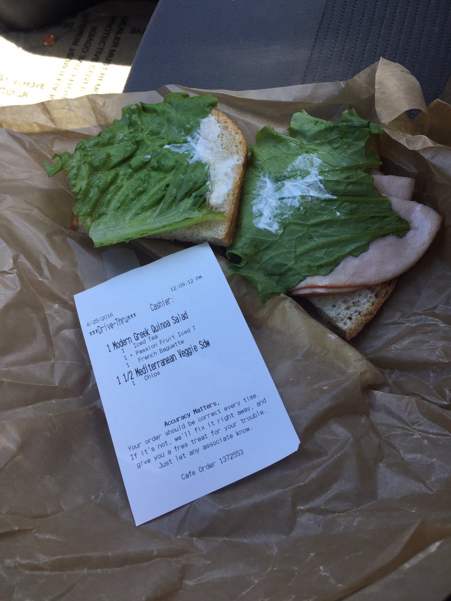 MikalaaM's tweet photo. Dang it PANERA. Can't even go back because I have work. That ain't no Mediterranean Veggie😭 @panerabread https://t.co/Rbhj5ciWcc