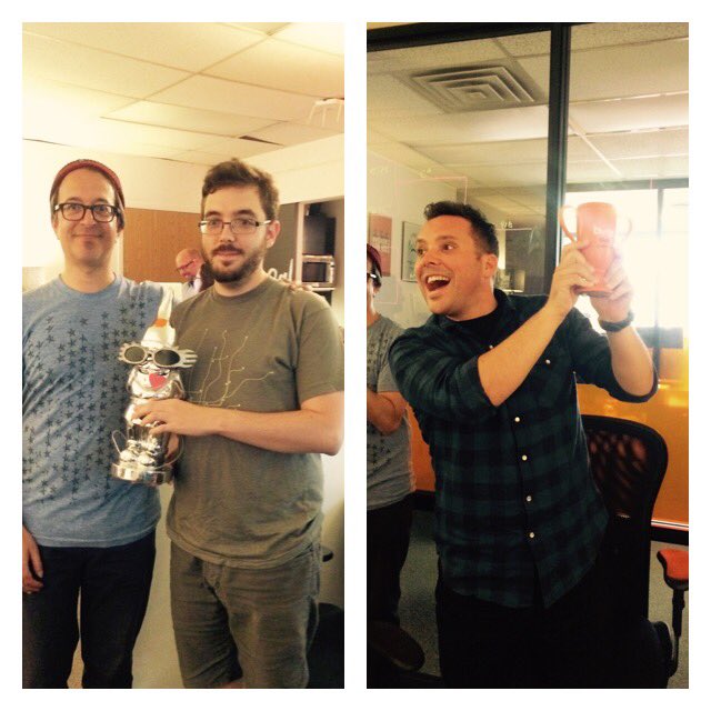 bv02's tweet photo. It was a big day for nominations today! Justin takes the #gnomination and Derek the bv02 champion cup! Congrats guys https://t.co/1JycTvvTX5