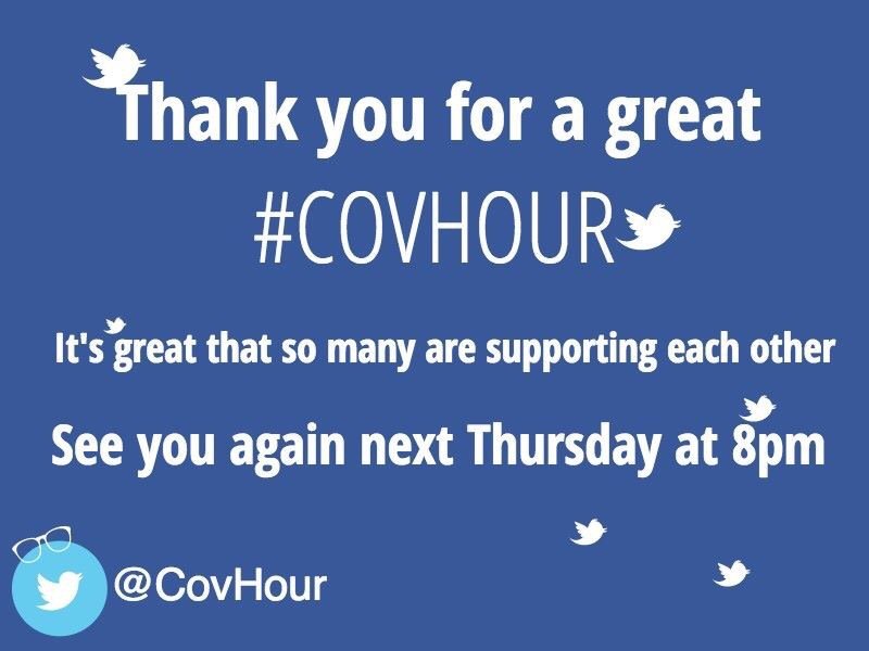 Covhour's tweet image. Thank you for the birthday wishes Same time every week folks...have a good one - Jo #covhour  fb.me/1aNngha5w