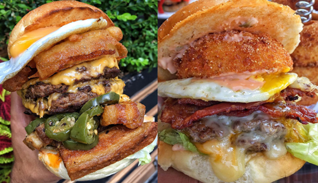 BuzzFeedFood's tweet photo. 15 Gloriously Over-The-Top Burgers From Across America https://t.co/USZG9ngDJS https://t.co/fqQqHxI8wr