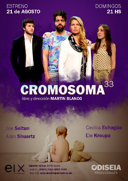 #Teatro #BuenosAires #RecomendadosMH #Cromosoma33 Escrita y dirigida * #MartinBlanco Dom. 21hs Teatro #ElExtranjero
