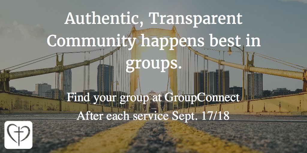 MyGraceCC's tweet photo. Authentic, Transparent Community happens best in groups. Find your group at GroupCONNECT Sept 17/18. https://t.co/kibsXa5pll