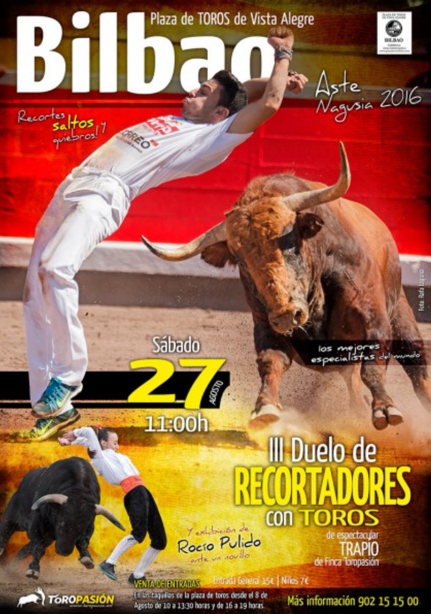 Después de una gran tarde con una buena vaca en Torrecilla de la Orden, mente puesta en una preciosa plaza ¡Bilbao!